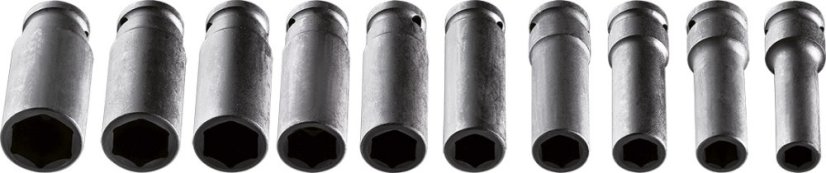 Steckschlüsselsatz 1/2", 10-24 mm, 10-teilig 12-107