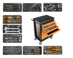 Dielenký vozík, 7 zásuviek + 129 nástrojov 84-222-9