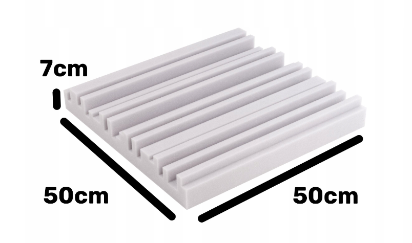 Akustična ploča Equalizer 50x50 cm, debljina 7 cm, svijetlosiva