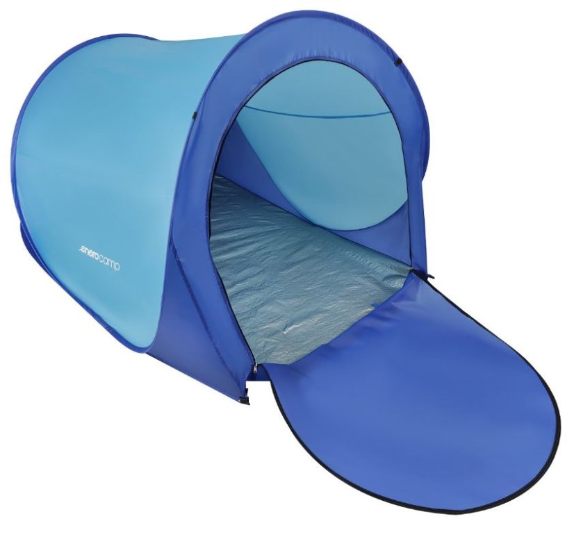 Samosklopivi plažni šator 200x120x110/90 cm tamnoplavi