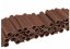 Upevňovací spony k těsnícímu pásu 4,75 cm, brown, 40 ks