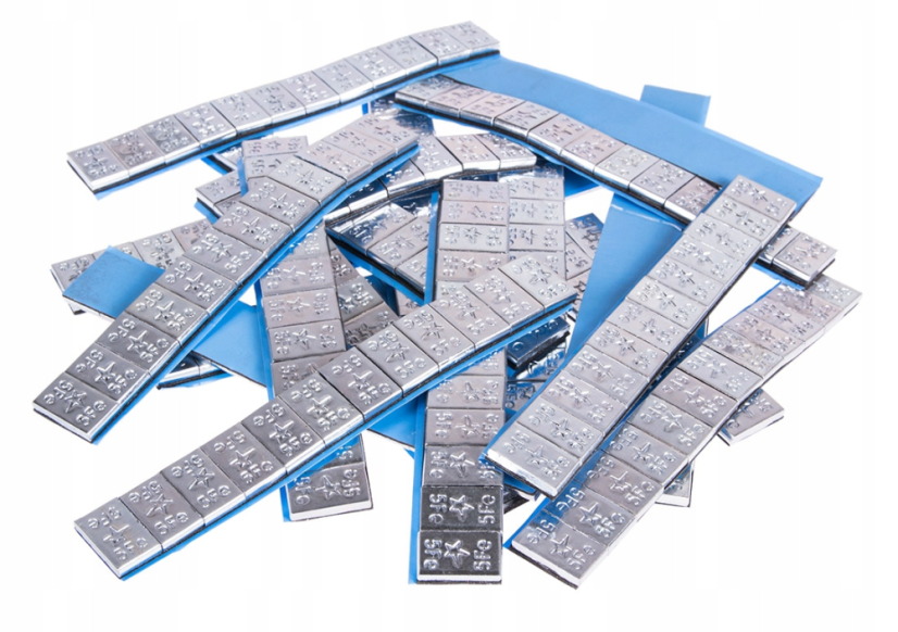 Contragreutăți autoadezive argintii 60g benzi (5g) 100buc