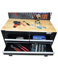 Pracovný stôl ponk do dielne s LED lampou FR4095