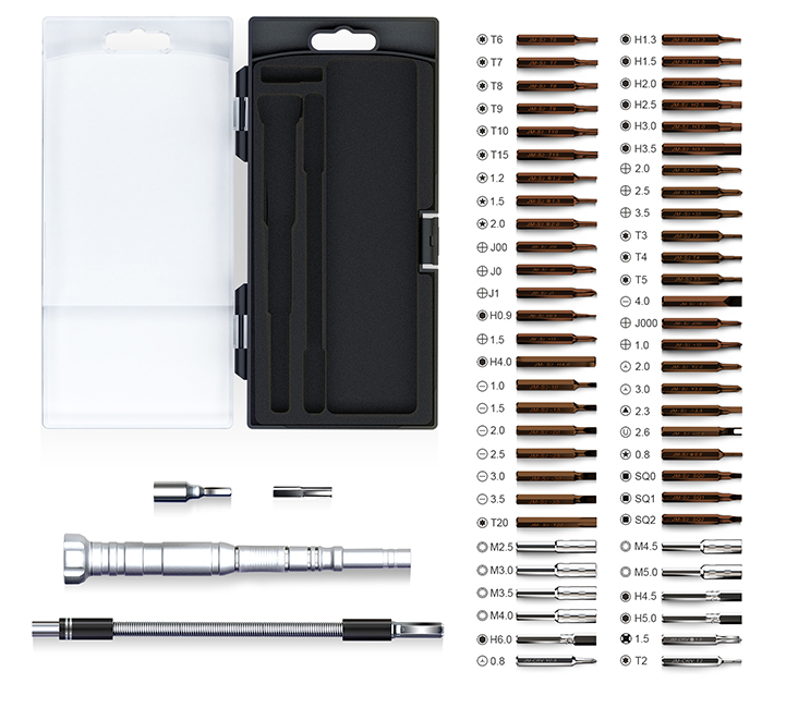 Komplet izvijačev za fino mehaniko 61 kos JM-8166