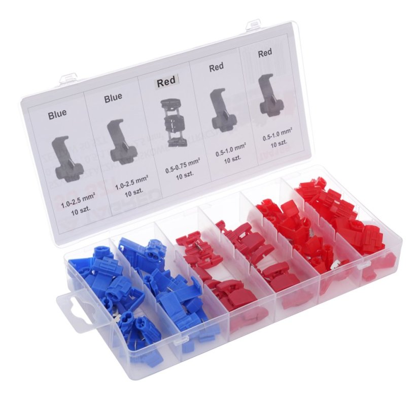 Elektromos gyorscsatlakozók 0,5 - 2,5mm 50db TA4165