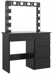 Тоалетна масичка с LED огледало Cleopatra Black