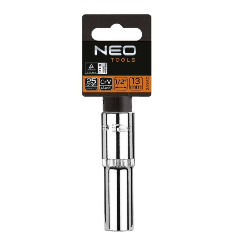 12 élű, meghosszabbított, 1/2", 13 mm-es csupasz dugókulcs 08-072
