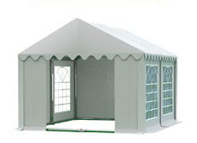 Partystan 3x4m - Premium - oceľová trubková konštrukcia, biely