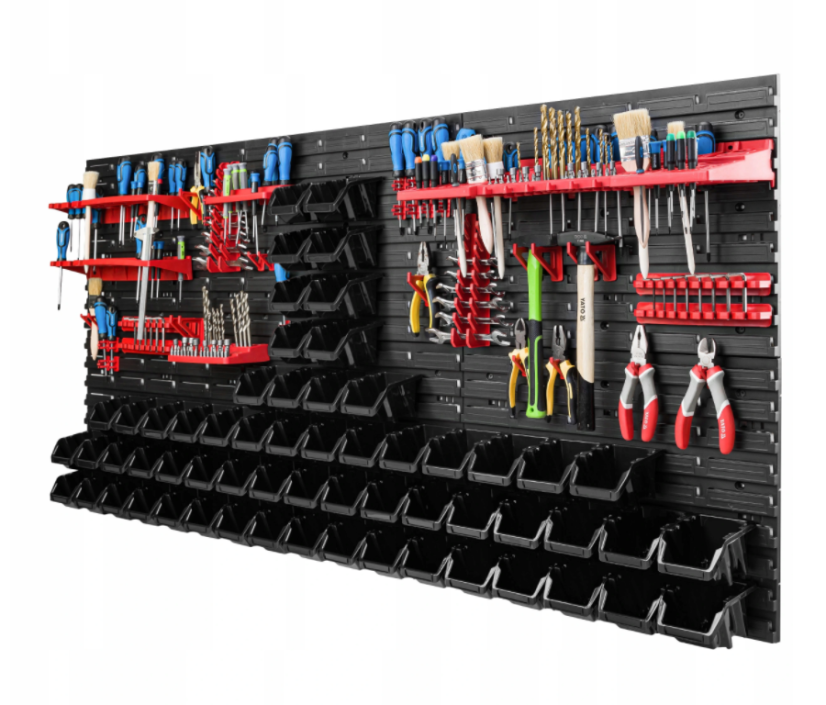 Werkzeugwand 172x78cm + 60 Boxen