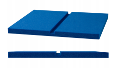 Panou acustic dreptunghiular 50x50cm, grosime 3cm, albastru