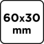 Laminált lemez 60 x 30 x 6 mm, P40 58T381