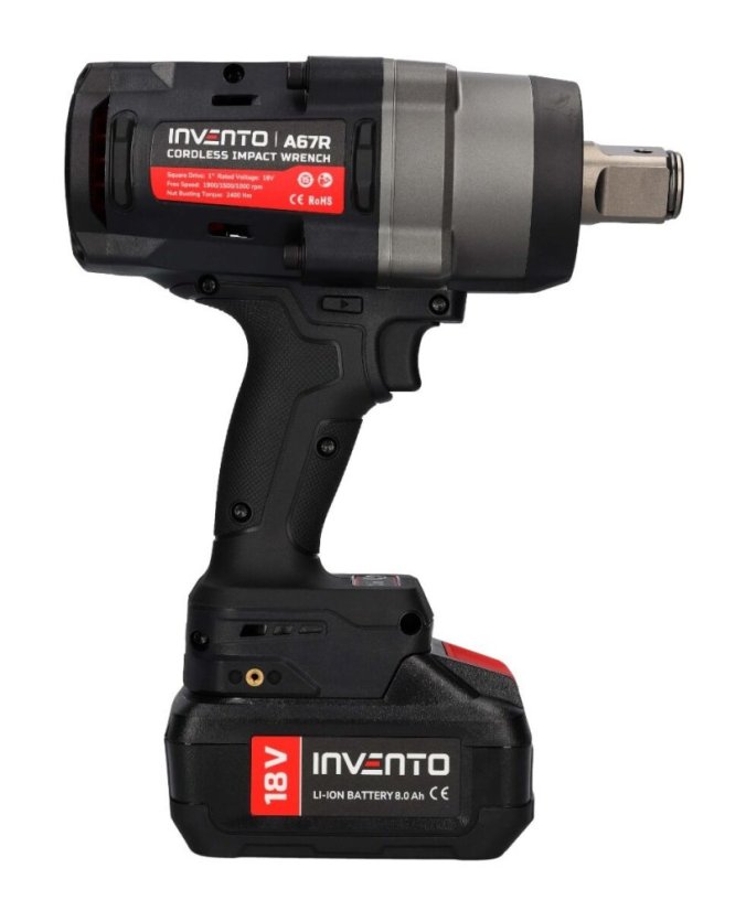 Akumulatorski udarni ključ 18 V 2400 Nm + 2x4,0 Ah baterije A67R 1"