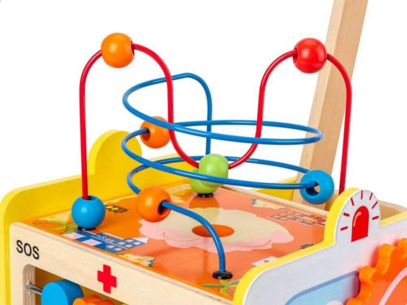 Fa készségfejlesztő járóka kockákkal DOCTOR