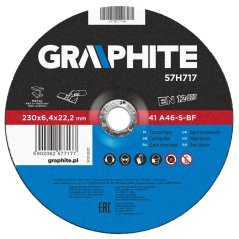Brusni disk za metal, 230 x 6,4 22,2 mm, 27 A24-S-BF 57H717