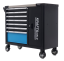 Cărucior pentru scule de atelier 309 buc - 7 sertare + dulap KD1069