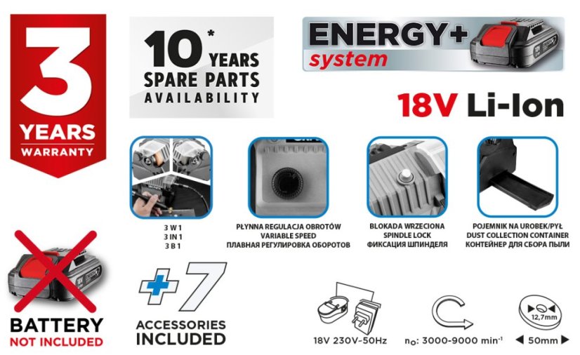 Mini-Akku-Schleifmaschine 3 in 1 - Tischschleifmaschine, Poliermaschine, Schleifmaschine mit biegsamer Welle 58G095