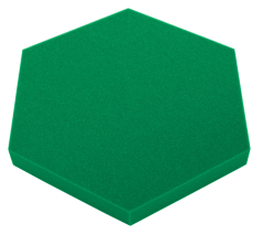 Akustický panel Hexagon 50x50cm, tloušťka 5cm, tmavě zelený