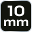 10,0mm-es hatszögletű csavarkulcs, CrV 09-542