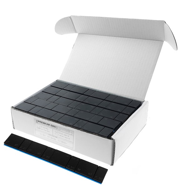 Samolepicí závaží Edgy Slim 60g pasek (5g/10g) 50ks Black