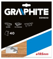 List pile, sinter karbid, 185 x 30 mm, 40 zuba 55H600