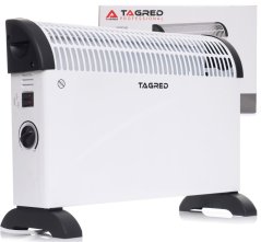 Elektrický konvektorový ohrievač s termostatom, výkon 2000 W, biela farba TA900