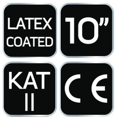 Munkakesztyű, pamut, poliészter latex bevonattal, 2143X, 10-es méret 97-640-10