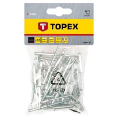 Aluminijasta zakovica za trganje 3,2 mm x 10 mm, 50 kosov 43E302
