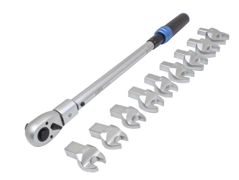 Cheie dinamometrică 1/2" 40-220 Nm cu adaptori tip furcă S-12IC220