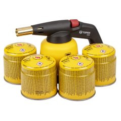 Plinski plamenik za lemljenje glavčina + 4 plinska glavčina s ventilom 44E154