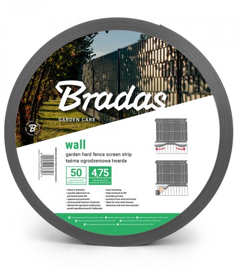 Stínící fólie na plot 4,75cm x 50m Grafit 1200g/m2