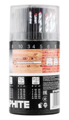 Set svrdla za metal, drvo, ciglu: 3, 4, 5, 6, 8, 10 mm, 18 kom. 54T430