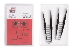 W Fix 3 penge, 6-8 mm, Rubber Cut gumiabroncs-vágó géphez, 20 db.