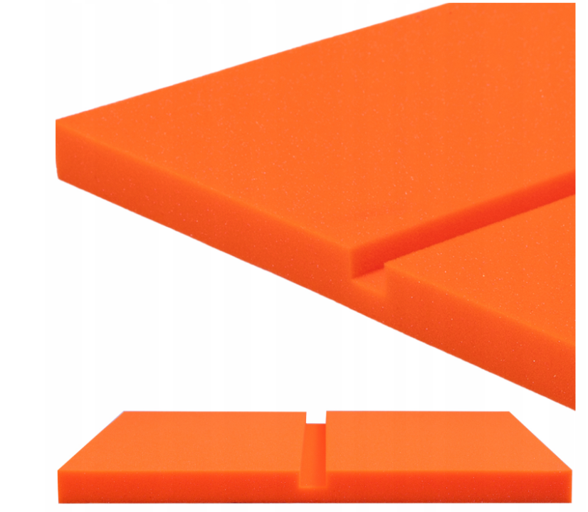 Akustický panel Obdélníky 50x50cm, tloušťka 3cm, oranžový