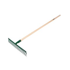 Greblă universală dreaptă, 18 dinți, cap nituit, mâner din lemn 15G058