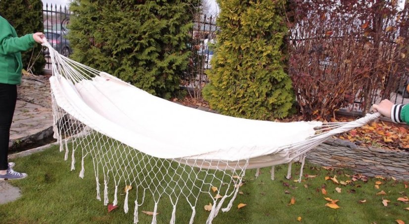 Hamac de grădină Beige Monaco Summer pentru 2 persoane