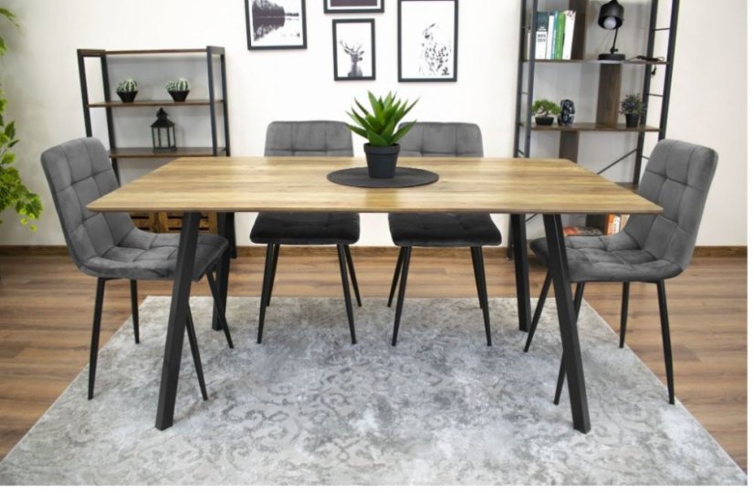 Essensstuhl samten Dark Grey Luxury