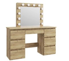 Toaletna mizica s LED ogledalom Daniella hrast Craft