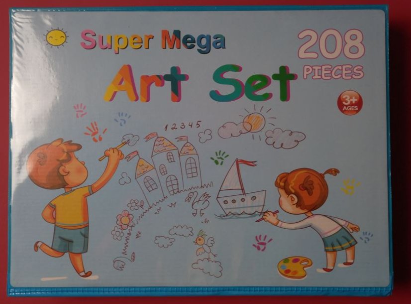 Set pictură pentru copii 208buc albastru