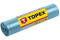 Vreče za odpadke za težka bremena, 80 l, modre, 5 kosov, super močne, 100 mikronov 23B257