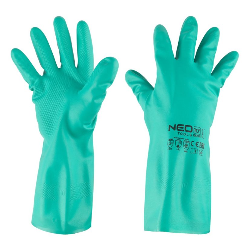 Vegyszerálló nitril kesztyű, 10-es méret 97-695-10