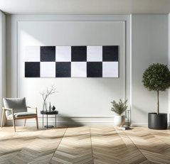 Akustický panel polyester 50x50cm, tloušťka 2cm, černý