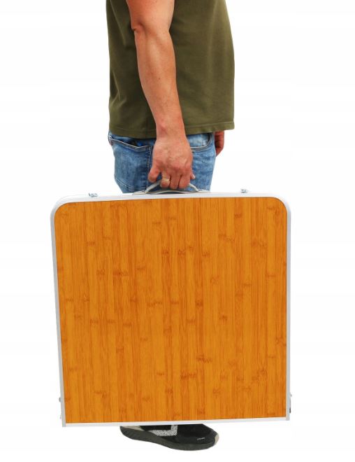 Masă de camping 120x60cm și 4 scaune Brown