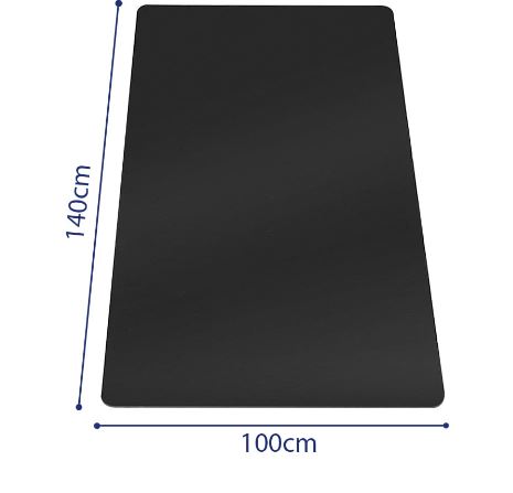 Schutzmatte unter dem Stuhl 140x100cm 0,5mm schwarz