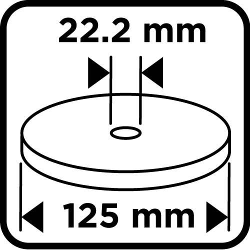 Disc de șlefuit 125 x 14 x 22,2 mm 58T450