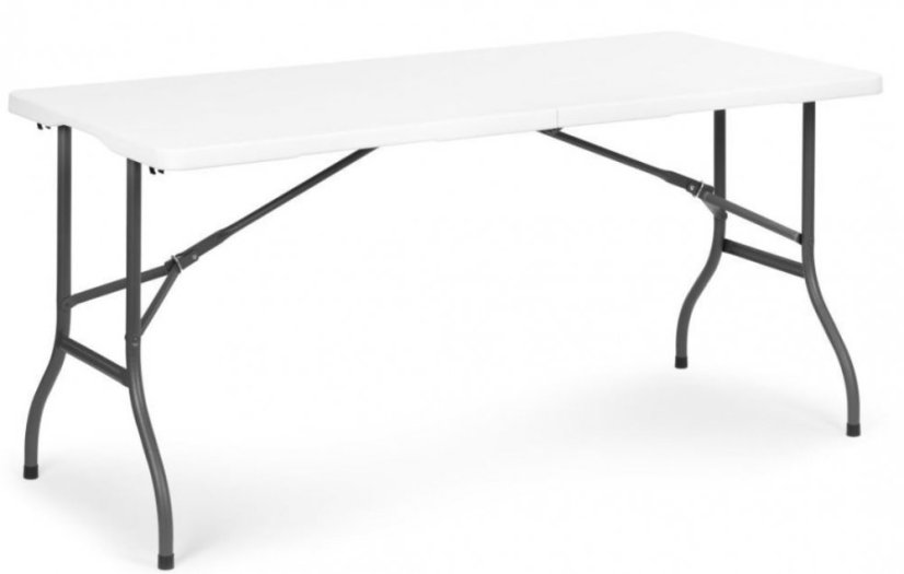 Összecsukható vendéglátóasztal 153cm fehér