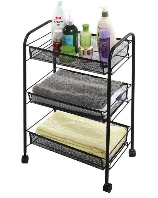 Kerekes polc Black Elegant