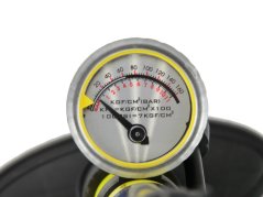 Handsäulenpumpe mit Manometer PROFI 38x540mm Gelb G01281
