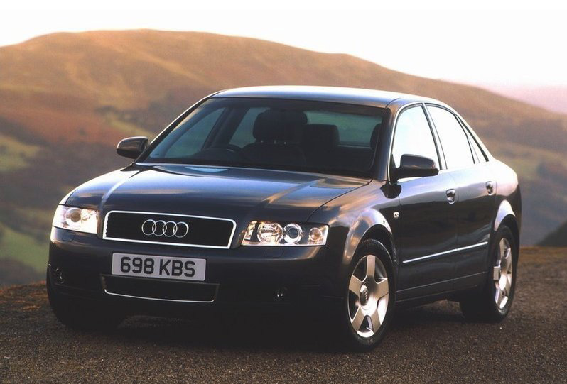 Könyöktámasz AUDI A4 (B6,B7) - műanyag adapter, fekete, öko-bőr, fehér fonallal