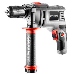 Burghiu cu impact 550 W, 0-3000 rpm 13 mm, mâner fără cheie, geantă de transport, 10 burghie, 58G735