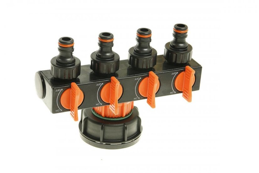 Distribuitor cu 4 supape 1 "-3/4" 1000L IBC, 61 mm NCZ-U